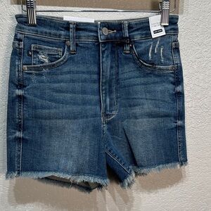 Judy Blue Women's Small High Waist Distressed Denim Cut Off‎ Jean Shorts NWT